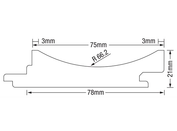 contour lining board shade gp interior fj pine 2700x78x21